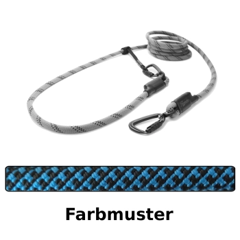 EASYLONG Hundeleine TWIST - L - 2m - schwarz und blau